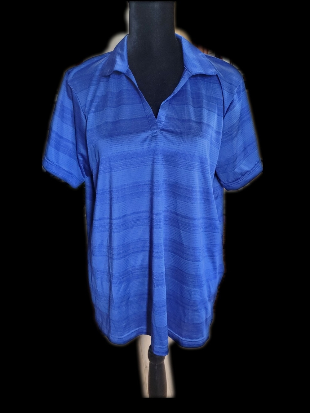 New Women's Blue Short-Sleeve Golf Shirt